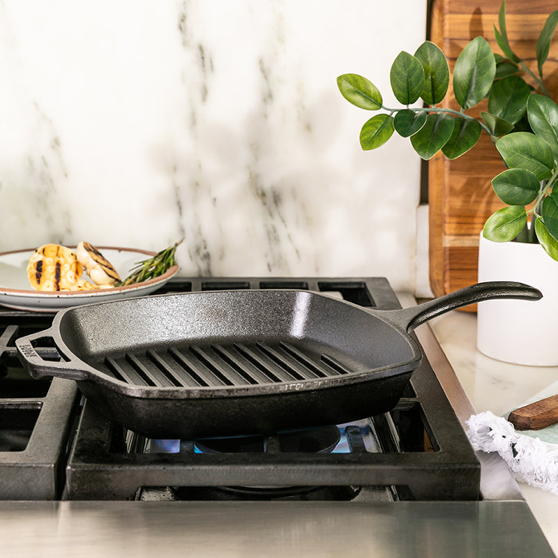 10.5 Inch Square Cast Iron Grill Pan